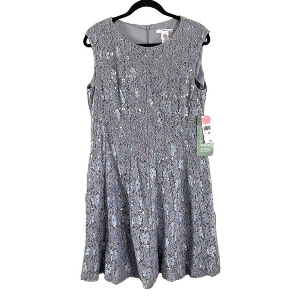 Studio One New York Sz 16 Purple Lace Formal Dress, NWT